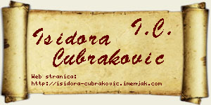 Isidora Čubraković vizit kartica